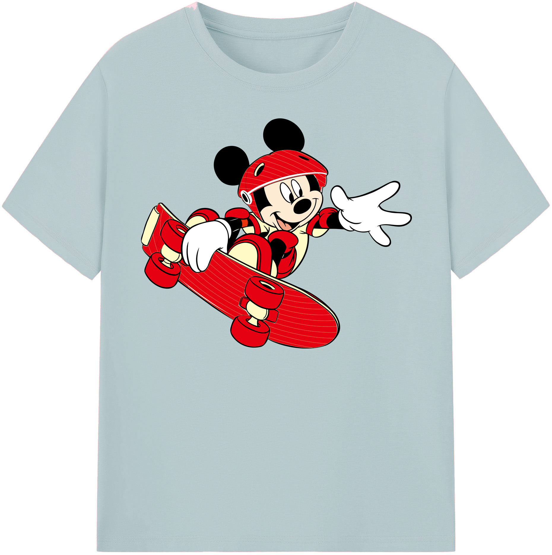 （画像用） ミッキーマウス Mickey Mouse 綿100％半袖Tシャツ（フロントプリント）